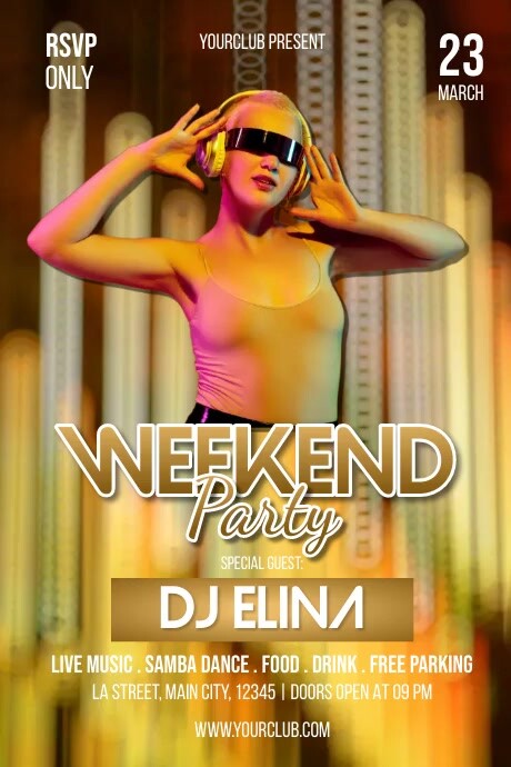 Copy of Weekend Party Poster Flyer | PosterMyWall