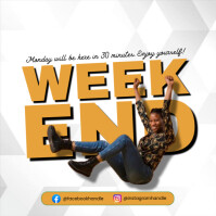 Weekend post design flyer template