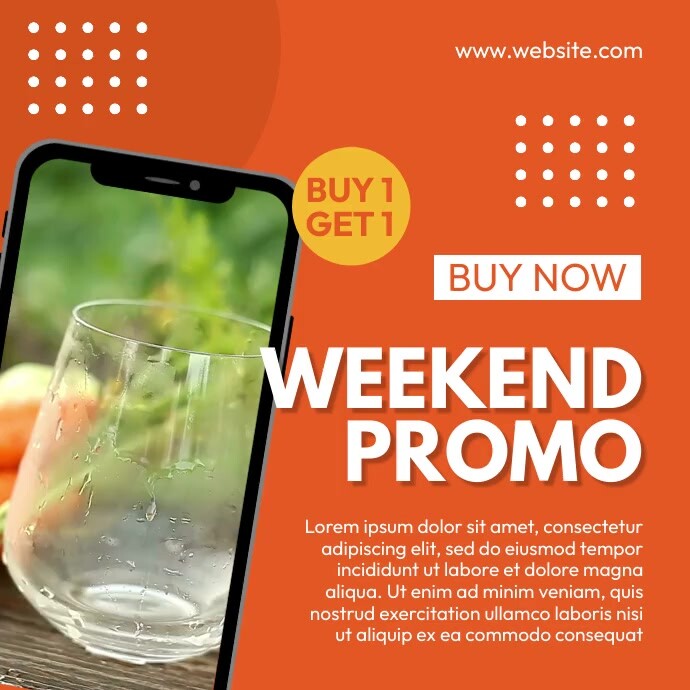 Plantilla de Weekend Promo Ads | PosterMyWall