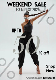Weekend Sale 50% Off A4 template