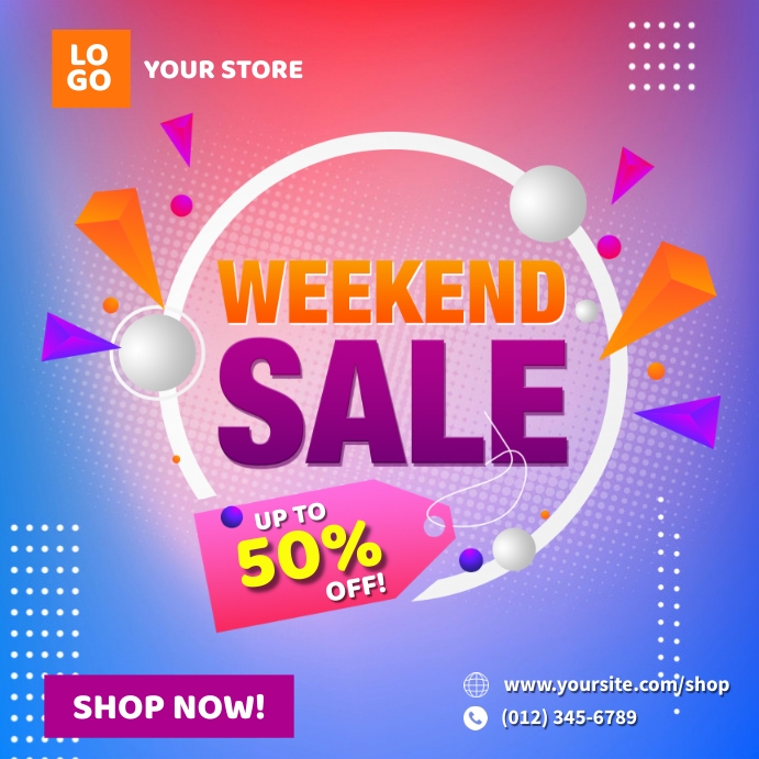 Copy of Weekend Sale Ad Template PosterMyWall