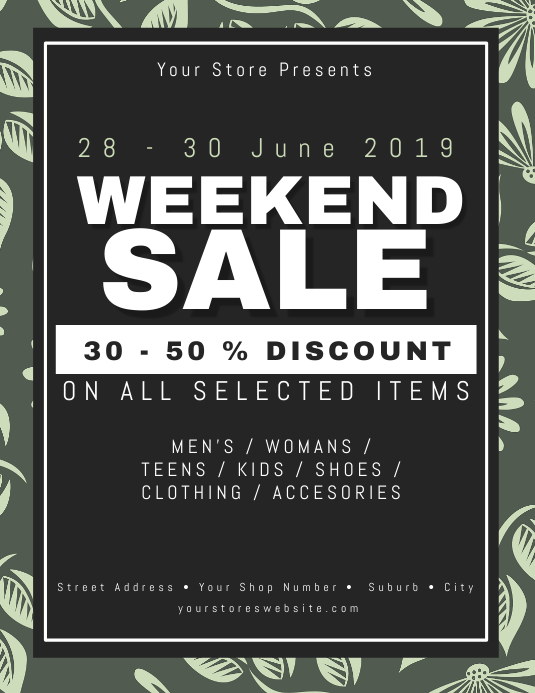 Weekend Sale Template | PosterMyWall