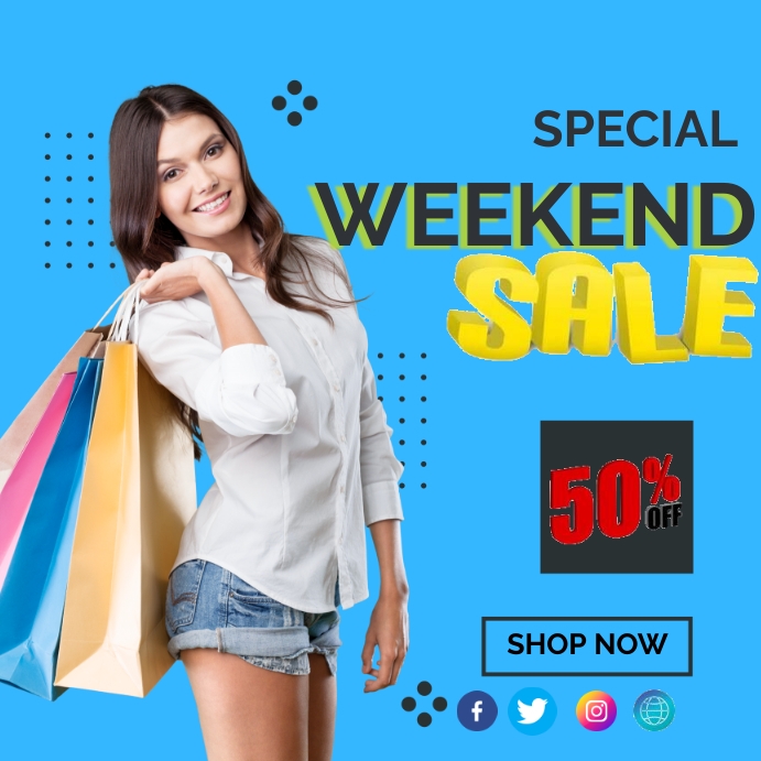 weekend sale Template PosterMyWall