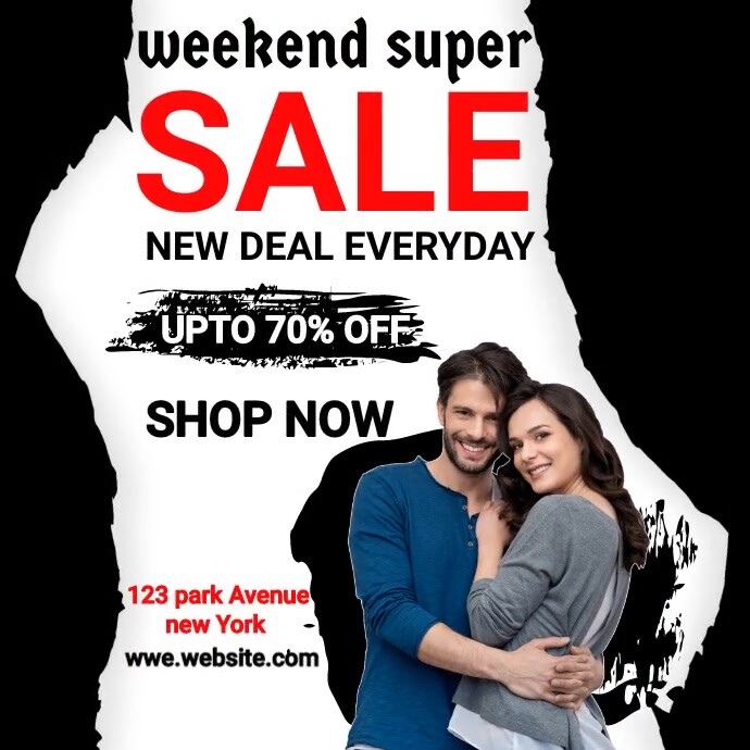Weekend sale template | PosterMyWall