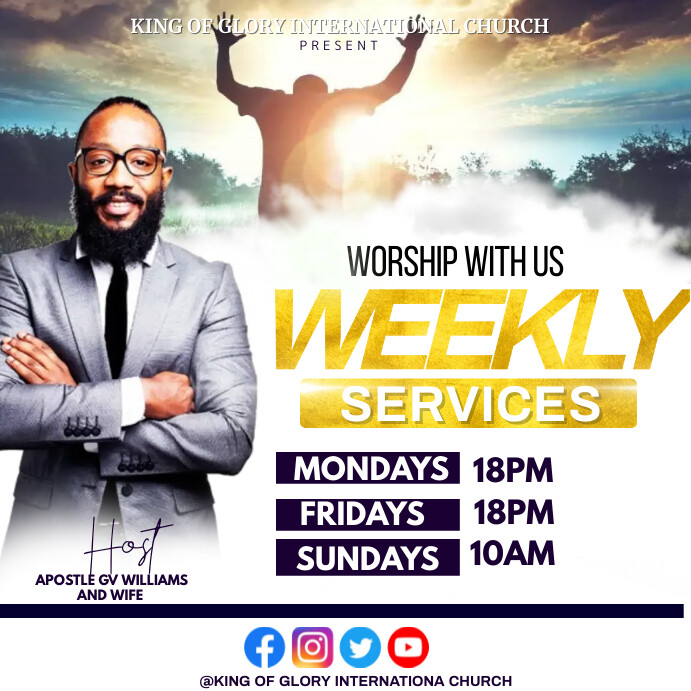 WEEKEND SERVICES Template | PosterMyWall
