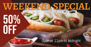 Brown Weekend Food Special Facebook Ad Template