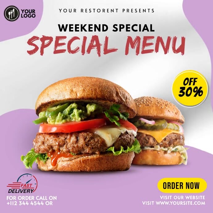 Weekend Set Menu Design Modèle Weekend special menu | PosterMyWall