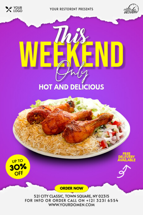Plantilla de Weekend special menu | PosterMyWall