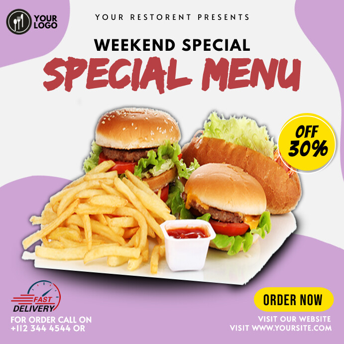 Weekend Set Menu Design Plantilla de Weekend special menu | PosterMyWall
