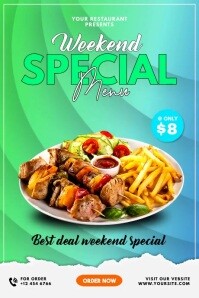 Weekend Set Menu Design Weekend special menu Template | PosterMyWall