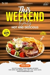 Weekend special menu Affiche template