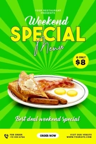 Weekend special menu Poster template