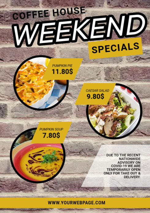 Weekend Specials Offer Menu Template | PosterMyWall