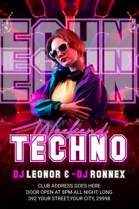 Weekend Techno Template | PosterMyWall