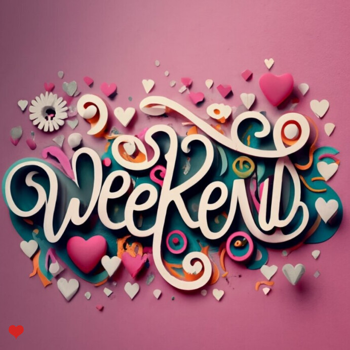 Weekend vibes design template | PosterMyWall