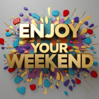 Happy Weekend Vibes Instagram Post Template | PosterMyWall