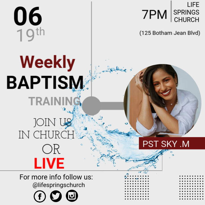 WEEKLY BAPTISM (2) Instagram Post template