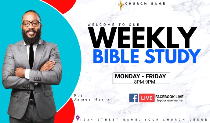 Weekly bible study Template | PosterMyWall