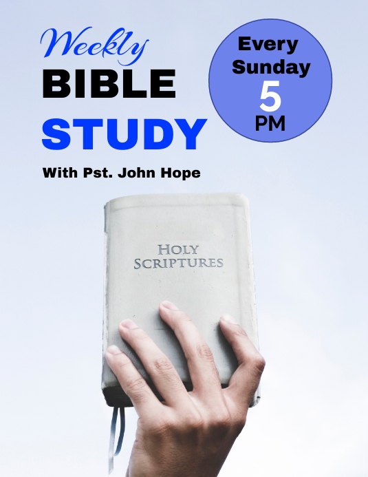 Weekly bible study flyer template postermywall