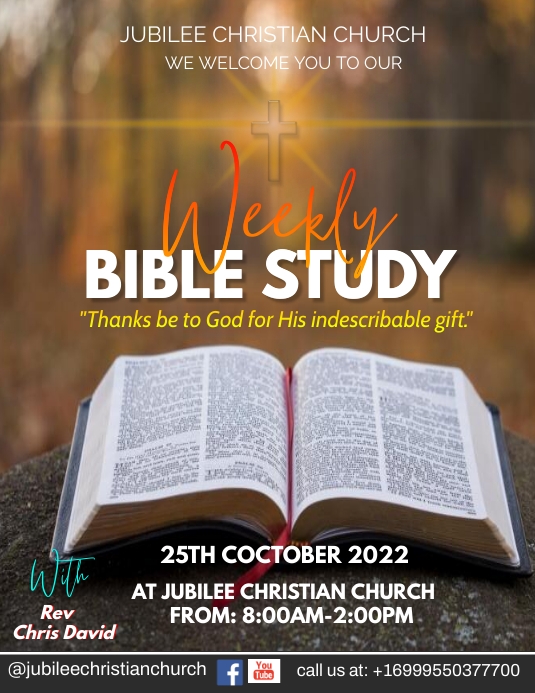 Weekly Bible Study Poster Template PosterMyWall Weekly bible study poster template postermywall