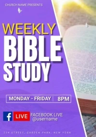 weekly bible study Template A4