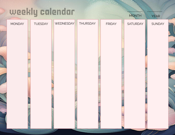 Copy of WEEKLY CALENDAR | PosterMyWall