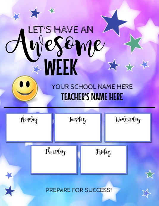 Weekly Chart Template PosterMyWall