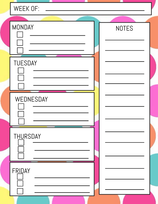 Copy of Weekly Checklist Template | PosterMyWall