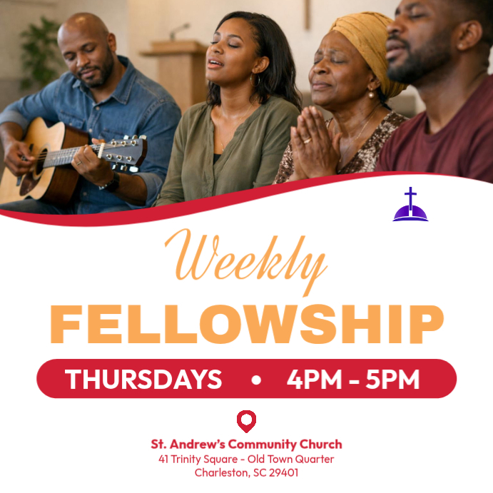 Szablon Weekly Church Fellowship Gathering Thursday Prayer Worship ...