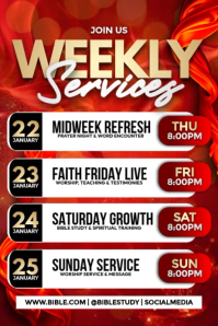 Church Weekly Events Flyers Template | PosterMyWall