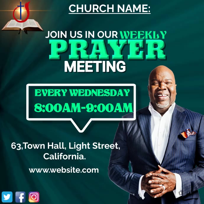 Weekly Service Animation Photo Copy of Weekly church service video design template | PosterMyWall