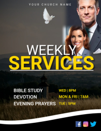 Weekley Service Templete Weekly service schedule Template | PosterMyWall