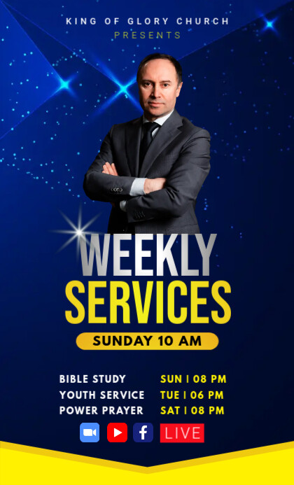 Copy Of Weekly Church Services Flyer Template PosterMyWall copy-of-weekly-church-services-flyer-template-postermywall