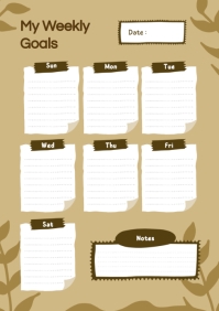 2.4K+ Free Templates for 'Weekly goals template' | PosterMyWall
