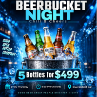 Black Beer Promotion Instagram-opslag Template