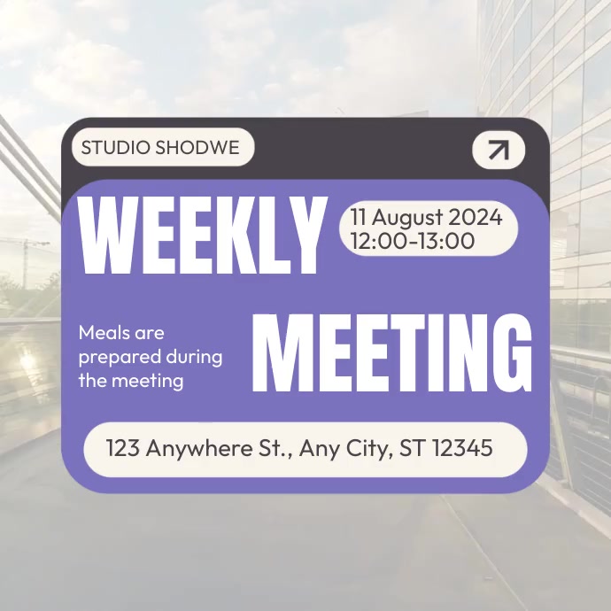 Weekly Meeting Ads Template | PosterMyWall