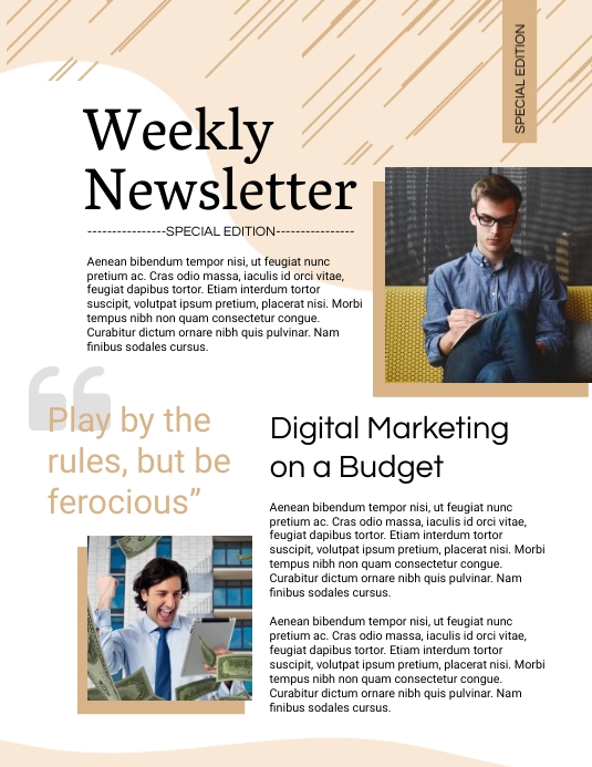 Weekly Newsletter Flyer Template | PosterMyWall