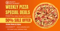 Weekly pizza sale offer template design 2025 Iklan Facebook