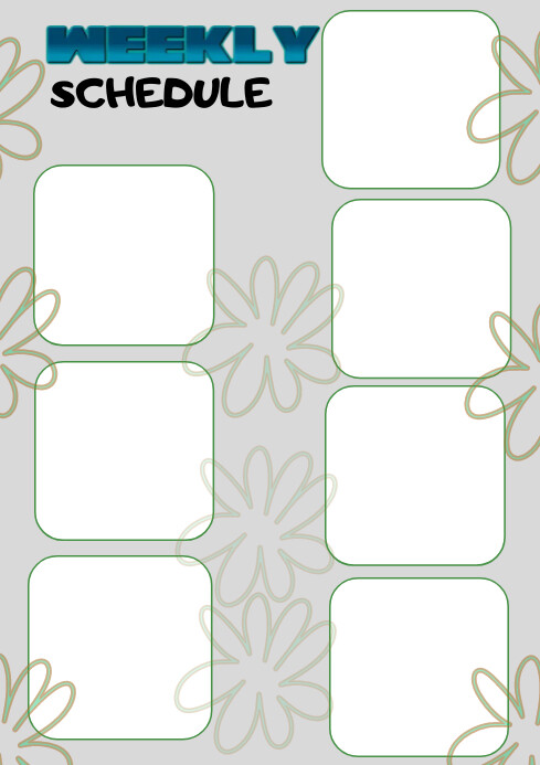 Weekly plan Template | PosterMyWall
