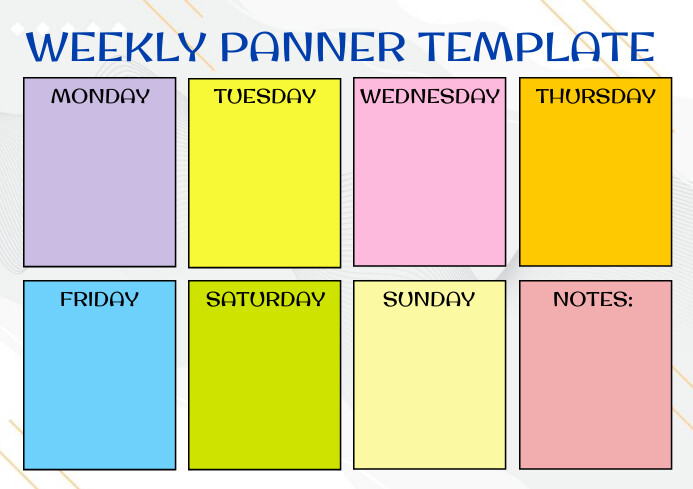 Weekly planner and notes design template | PosterMyWall