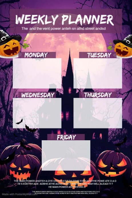 weekly planner Template | PosterMyWall