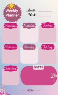 Weekly Planner Editable Template US Legal