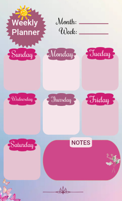 Weekly Planner Editable Template PosterMyWall