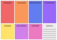 Weekly Planner A3 Template