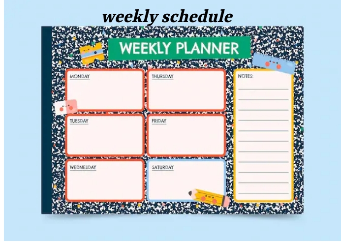 Week Reminder Poster Weekly planner poster design template | PosterMyWall