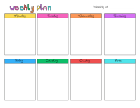 Weekly Planner Printable, Weekly Schedule for Kids, Family To Do List, Flyer (US Letter) template