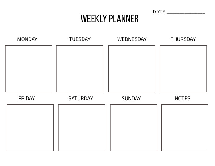 Weekly Planner Printable Template PosterMyWall
