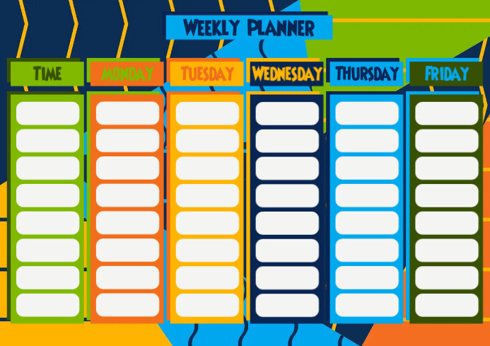 Weekly Schedule Planner School Timetable Template | PosterMyWall weekly-schedule-planner-school-timetable-template-postermywall