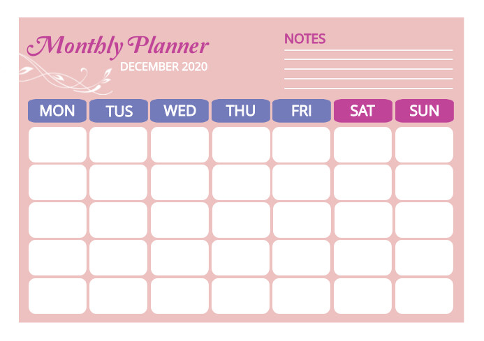 Weekly Planner Template PosterMyWall