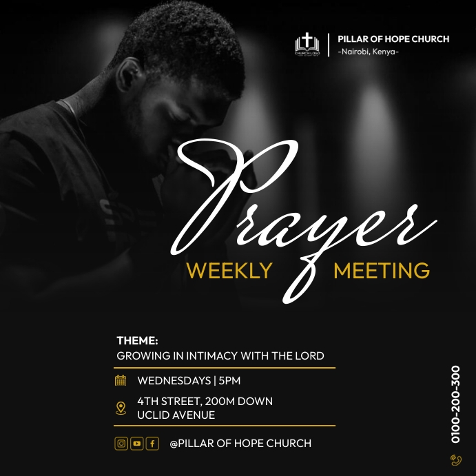 Weekly prayer meeting Template PosterMyWall